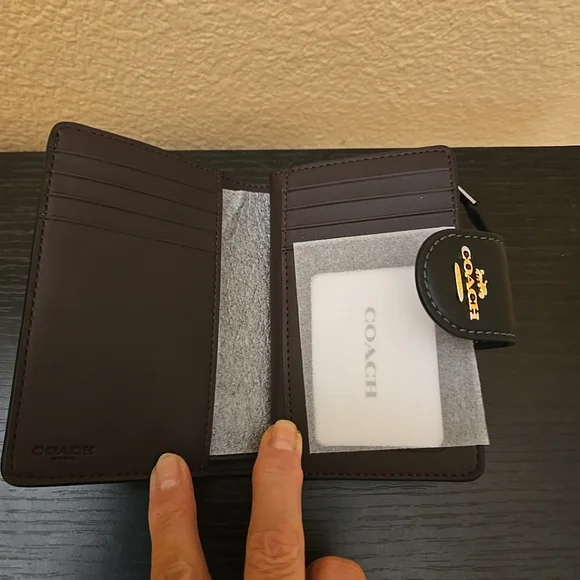 Coach Medium Corner Zip Wallet With Cherry Print - Picture 8 of 14